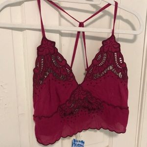 pink free people crop top